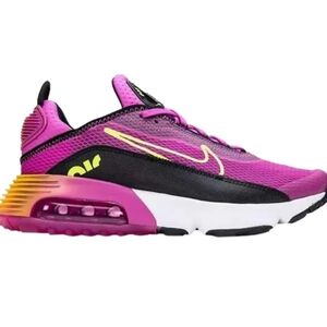 Nike Kids Fuchsia and Yellow Sneakers